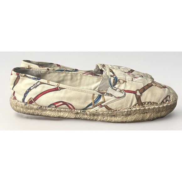 Lauren‎ Ralph Lauren Destini Espadrilles Equestrian Monogram Logo RLR Sz 9.5 B - Picture 6 of 9